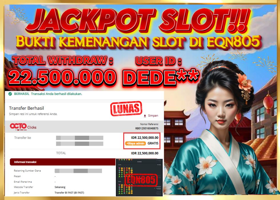 EQN805 JACKPOT  Rp 22.500.000 - LUNAS!!!
