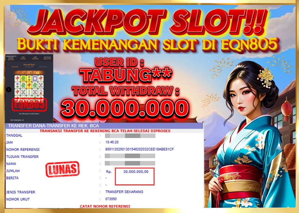 EQN805 JACKPOT  Rp 30.000.000 - LUNAS!!!