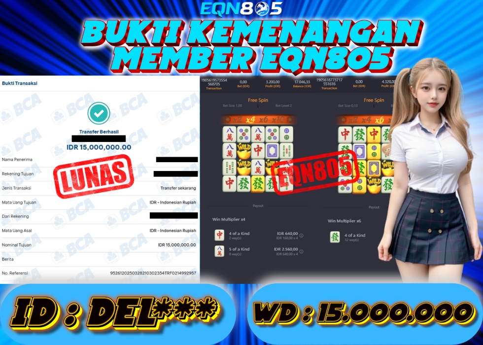 EQN805 JACKPOT  Rp 15.000.000 - LUNAS!!!