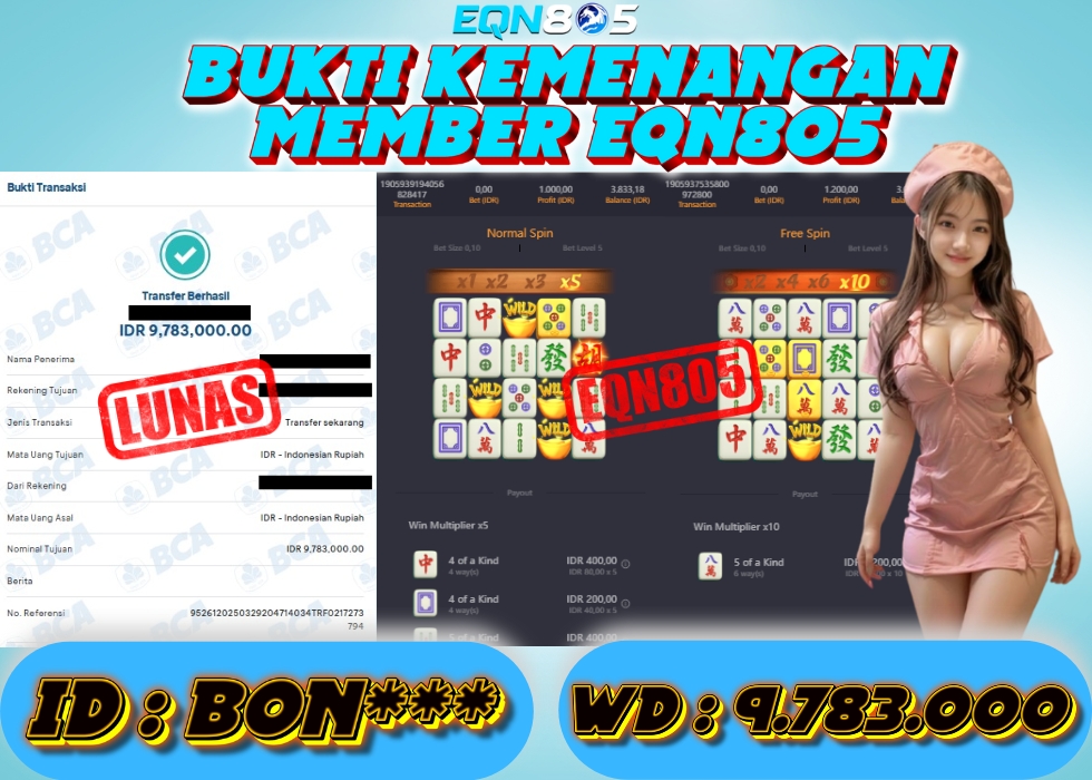 EQN805 JACKPOT  Rp 9.783.000 - LUNAS!!!