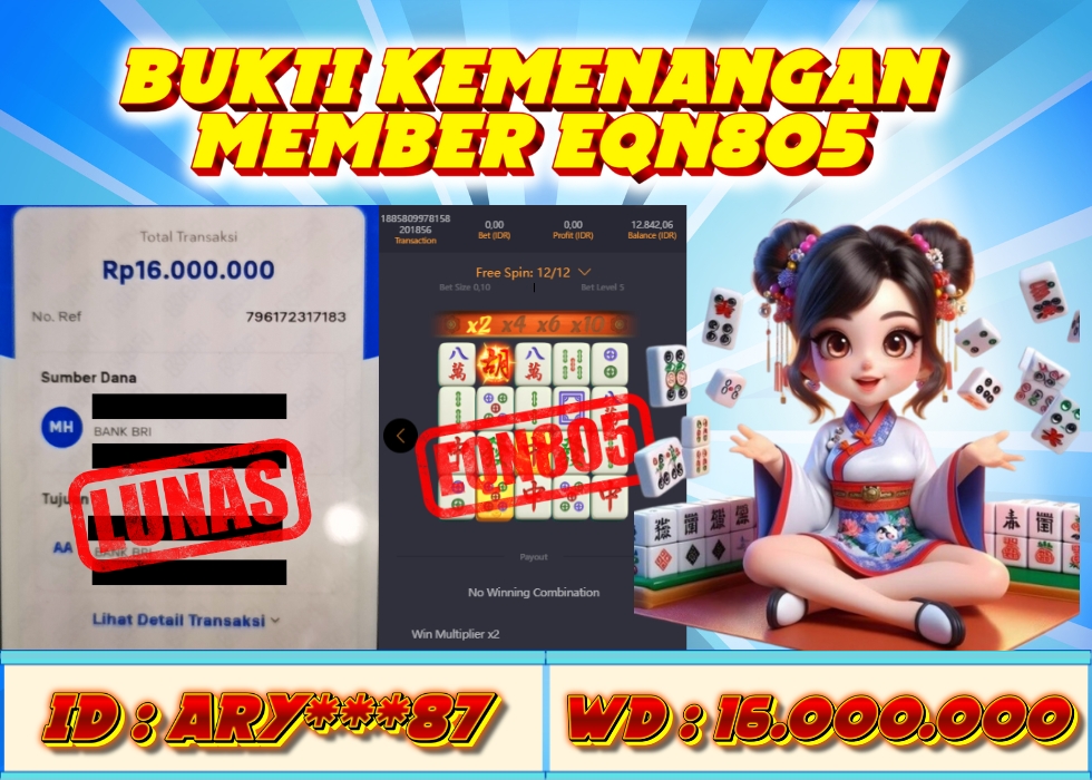 EQN805 JACKPOT  Rp 16.000.000 - LUNAS!!!