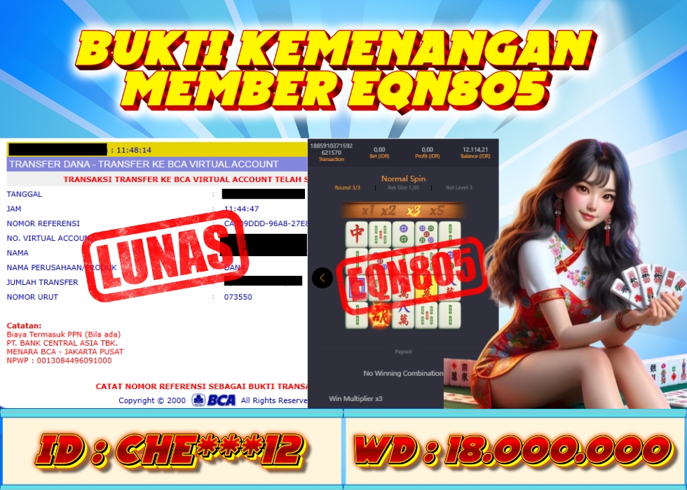 EQN805 JACKPOT  Rp 18.000.000 - LUNAS!!!