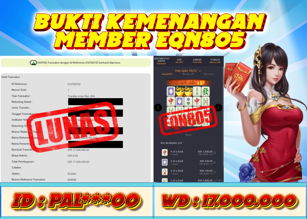 EQN805 JACKPOT  Rp 17.000.000 - LUNAS!!!
