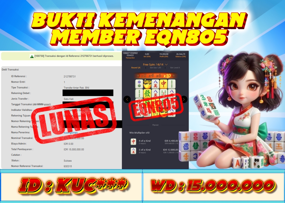 EQN805 JACKPOT  Rp 15.000.000 - LUNAS!!!