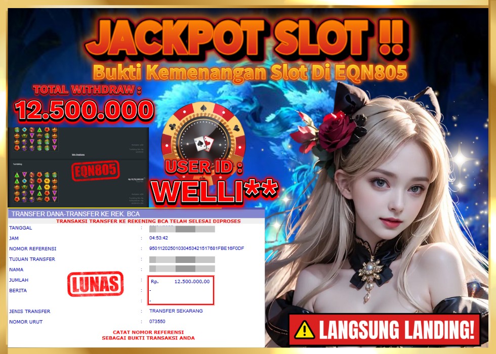 EQN805 JACKPOT  Rp 12.500.000 - LUNAS!!!