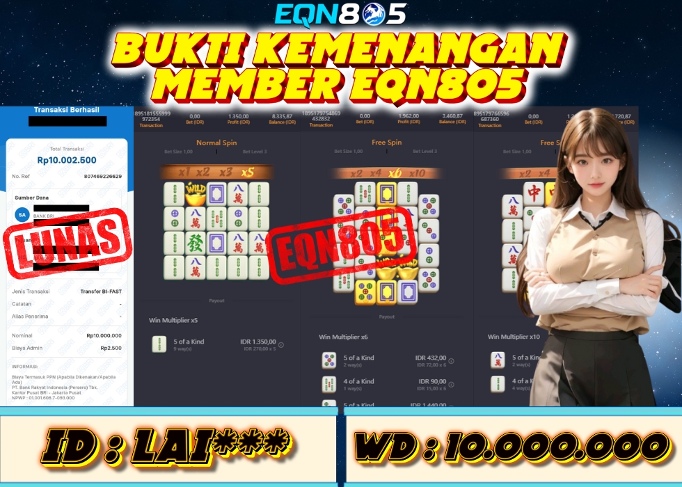 EQN805 JACKPOT  Rp 10.000.000 - LUNAS!!!