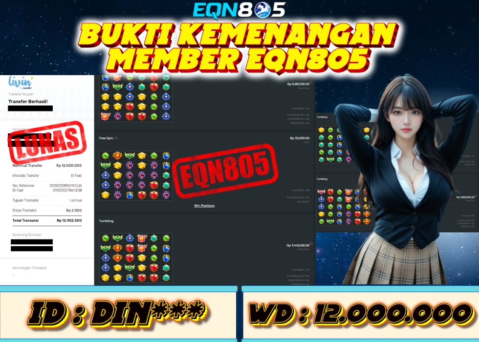 EQN805 JACKPOT  Rp 12.000.000 - LUNAS!!!