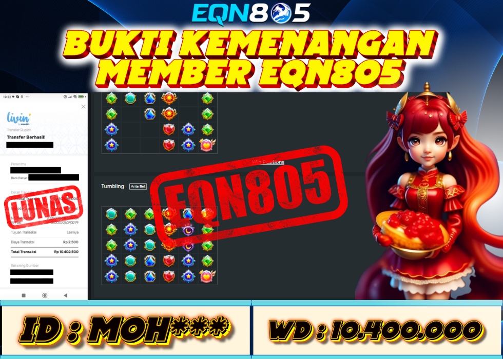 EQN805 JACKPOT  Rp 10.400.000 - LUNAS!!!