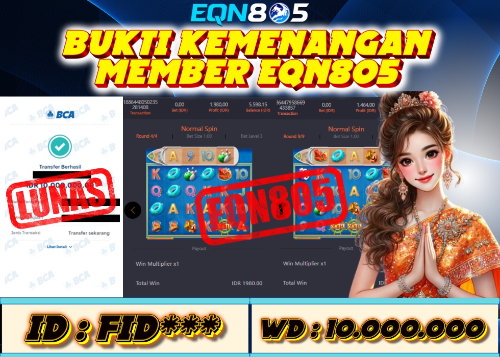 EQN805 JACKPOT  Rp 10.000.000 - LUNAS!!!