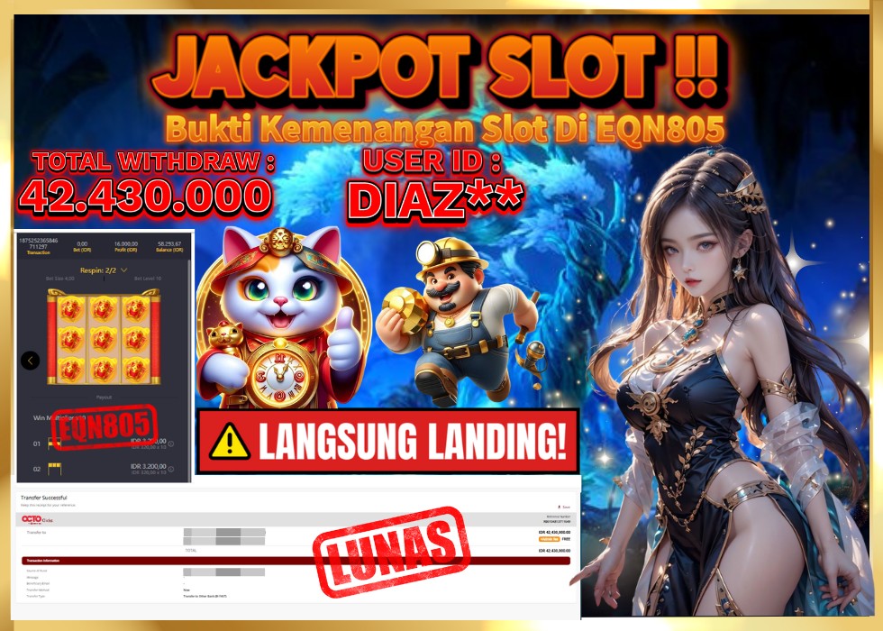 EQN805 JACKPOT  Rp 42.430.000 - LUNAS!!!