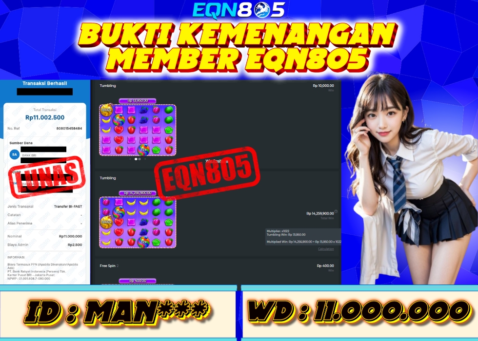 EQN805 JACKPOT  Rp 11.000.000 - LUNAS!!!