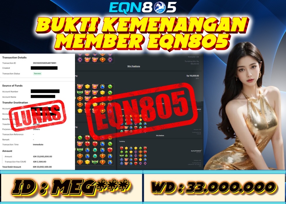 EQN805 JACKPOT  Rp 33.000.000 - LUNAS!!!