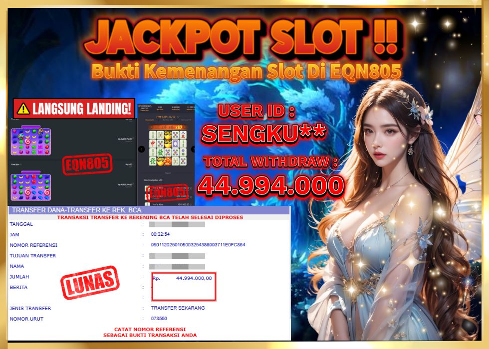 EQN805 JACKPOT  Rp 44.994.000 - LUNAS!!!