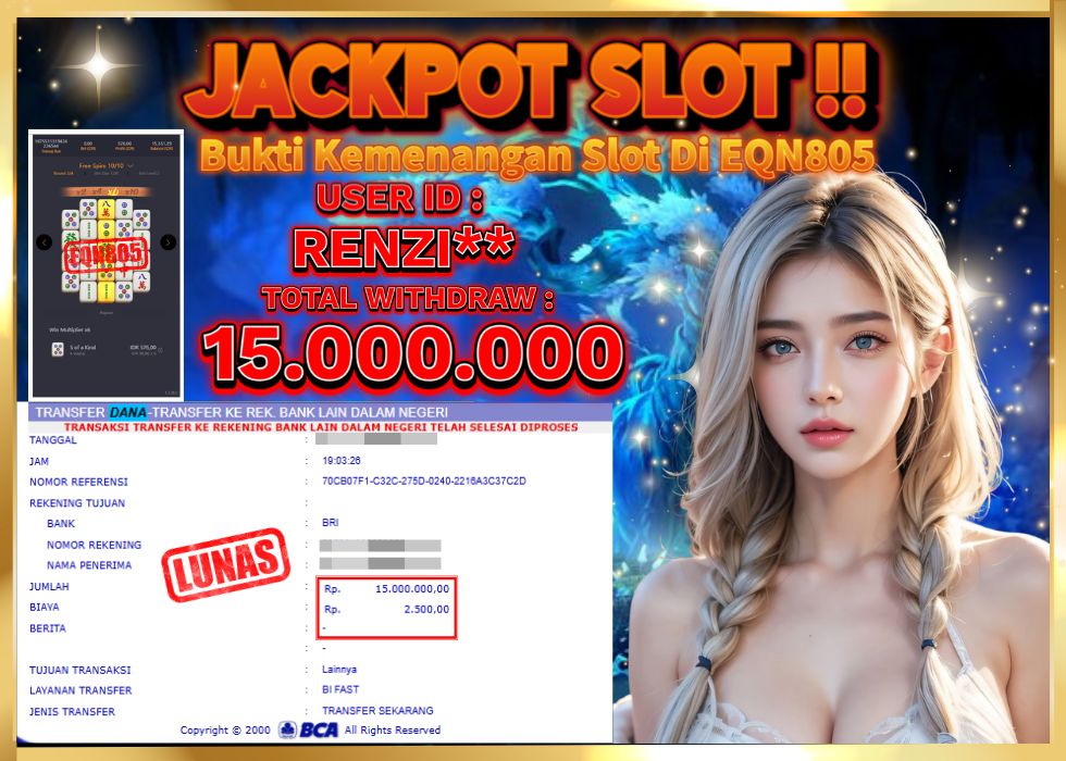 EQN805 JACKPOT  Rp 15.000.000 - LUNAS!!!