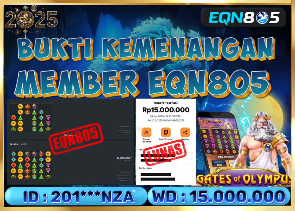 EQN805 JACKPOT  Rp 15.000.000 - LUNAS!!!