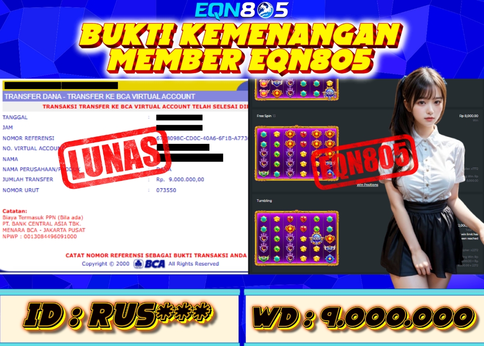 EQN805 JACKPOT  Rp 9.000.000 - LUNAS!!!
