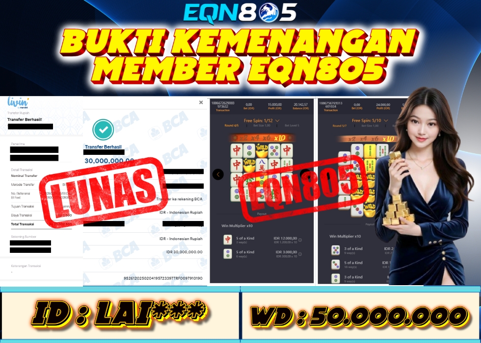 EQN805 JACKPOT  Rp 50.000.000 - LUNAS!!!