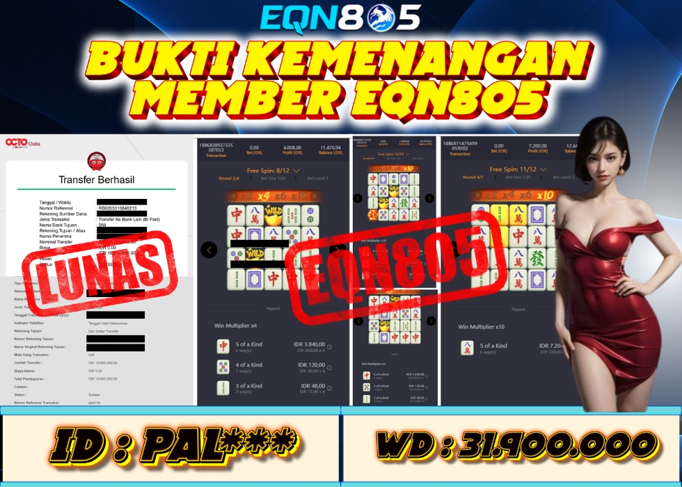 EQN805 JACKPOT  Rp 31.900.000 - LUNAS!!!