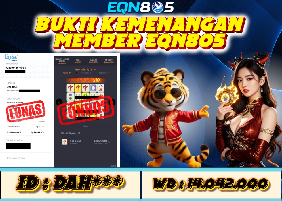 EQN805 JACKPOT  Rp 14.042.000 - LUNAS!!!