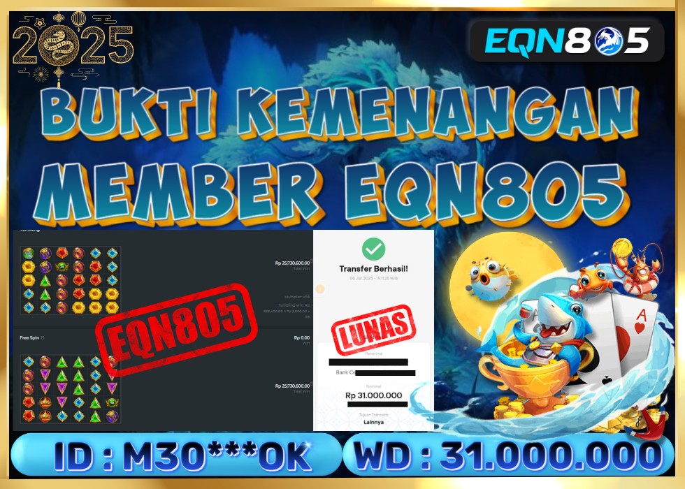 EQN805 JACKPOT  Rp 31.000.000 - LUNAS!!!