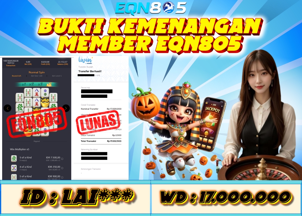 EQN805 JACKPOT  Rp 17.000.000 - LUNAS!!!
