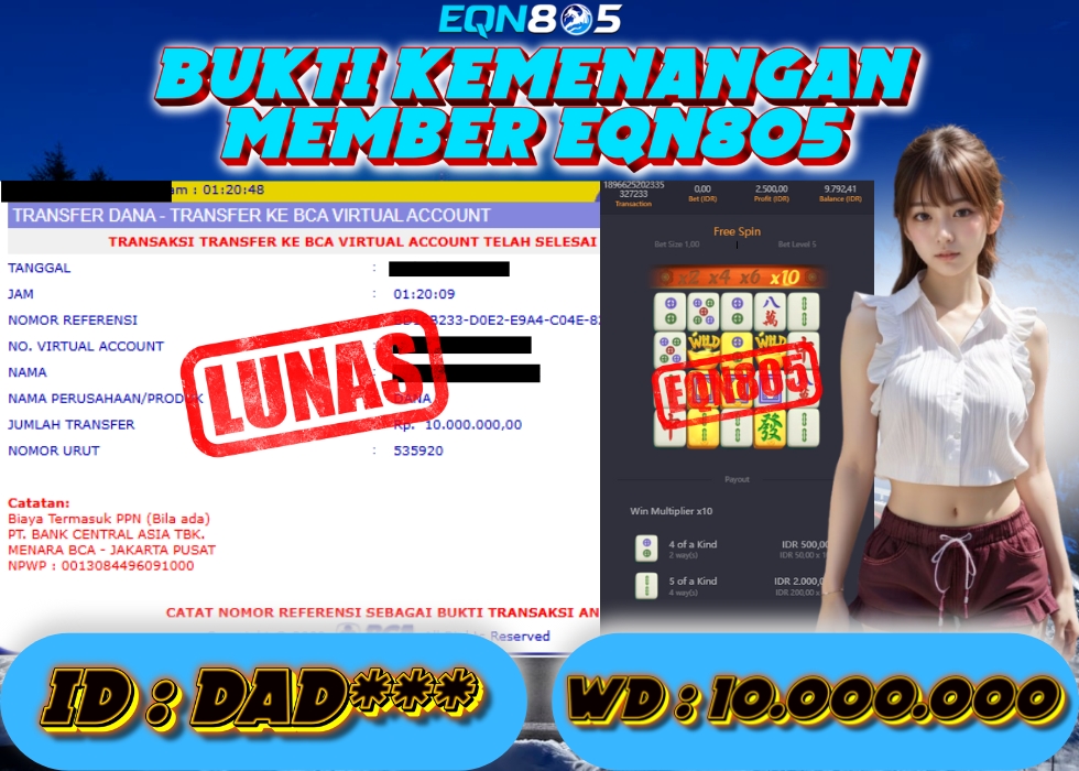 EQN805 JACKPOT  Rp 10.000.000 - LUNAS!!!