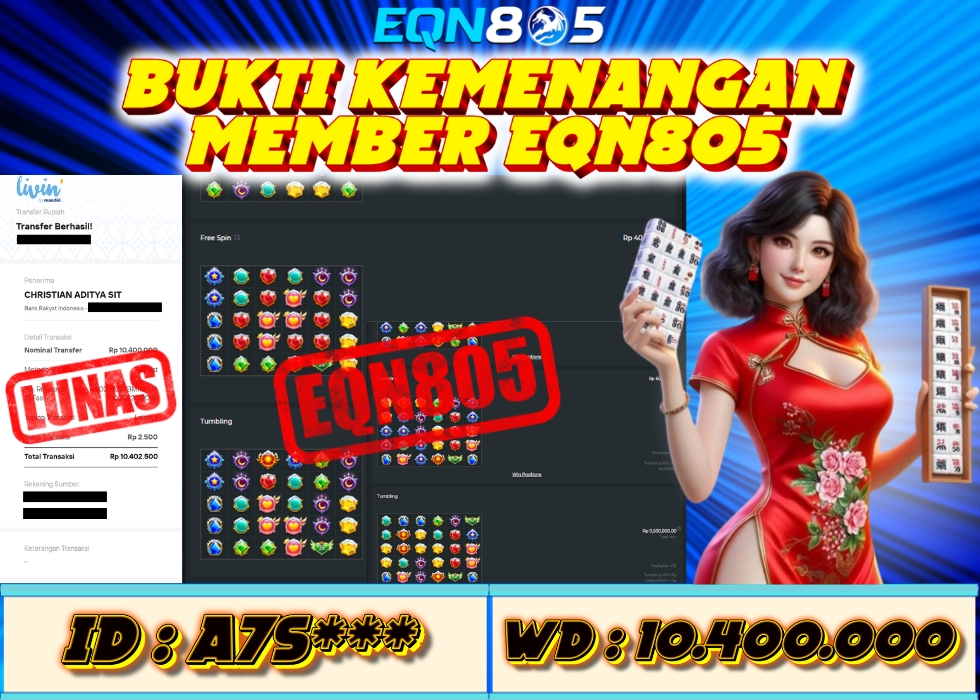 EQN805 JACKPOT  Rp 10.400.000 - LUNAS!!!