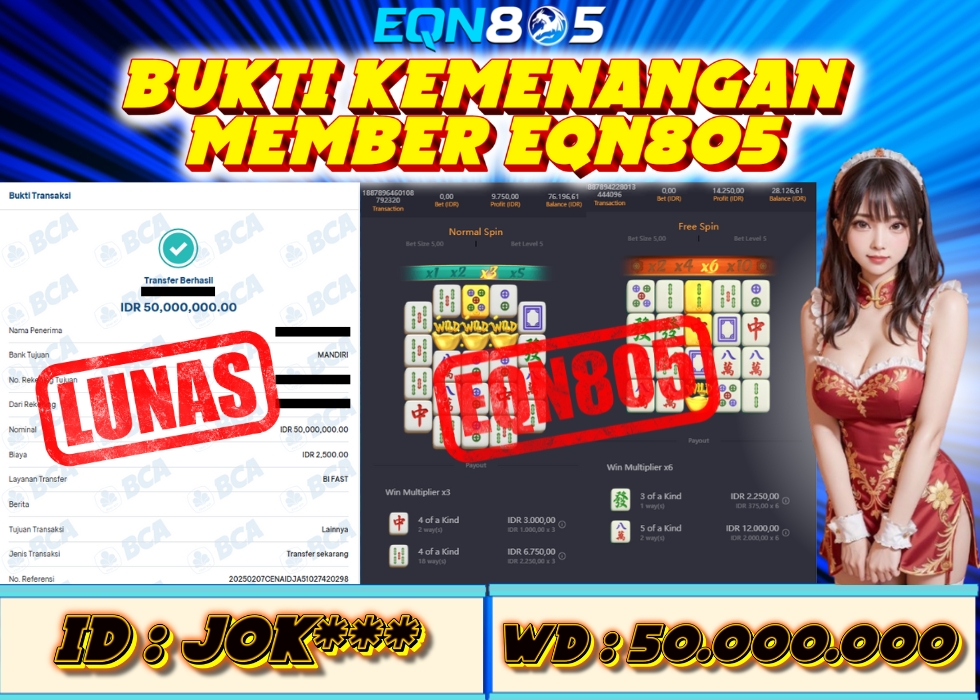 EQN805 JACKPOT  Rp 50.000.000 - LUNAS!!!