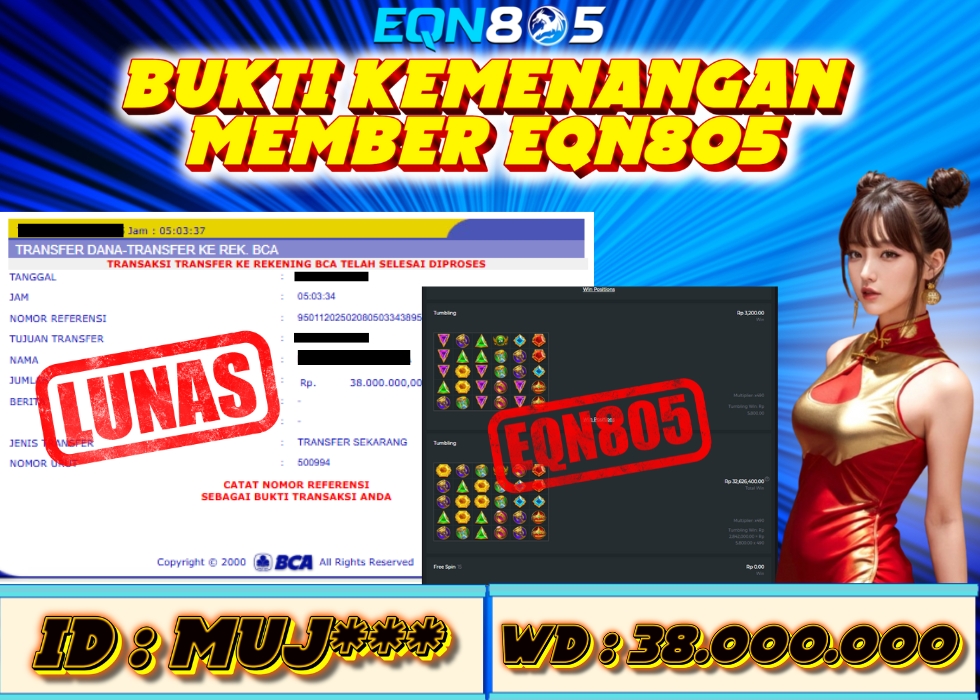 EQN805 JACKPOT  Rp 38.000.000 - LUNAS!!!