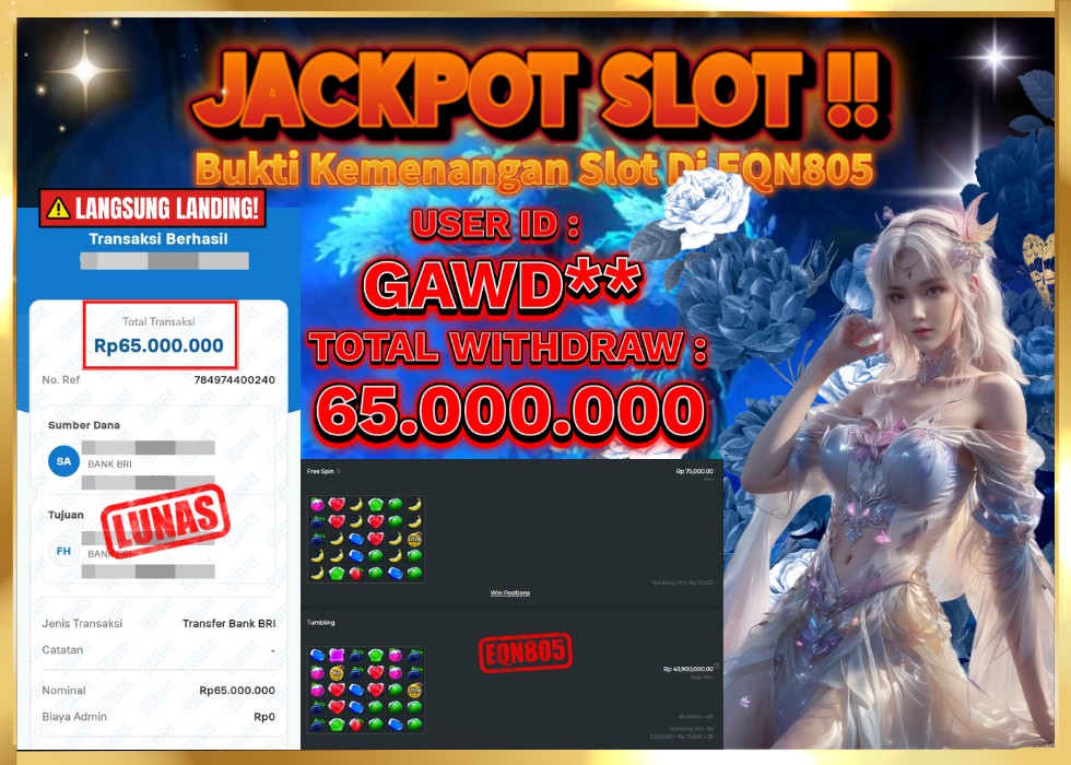EQN805 JACKPOT  Rp 65.000.000 - LUNAS!!!