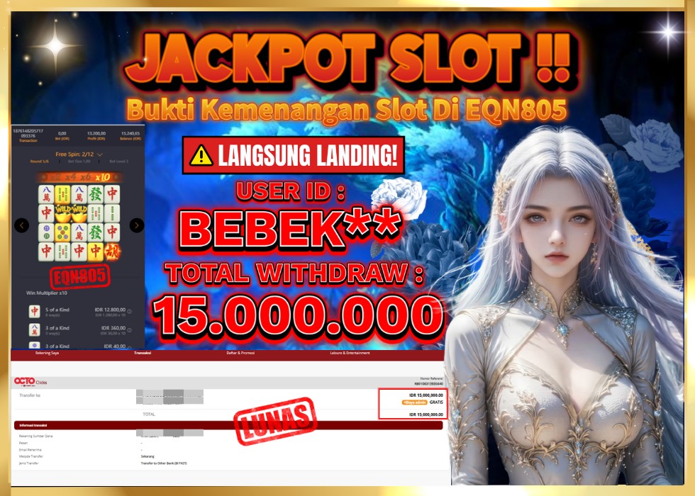 EQN805 JACKPOT  Rp 15.000.000 - LUNAS!!!