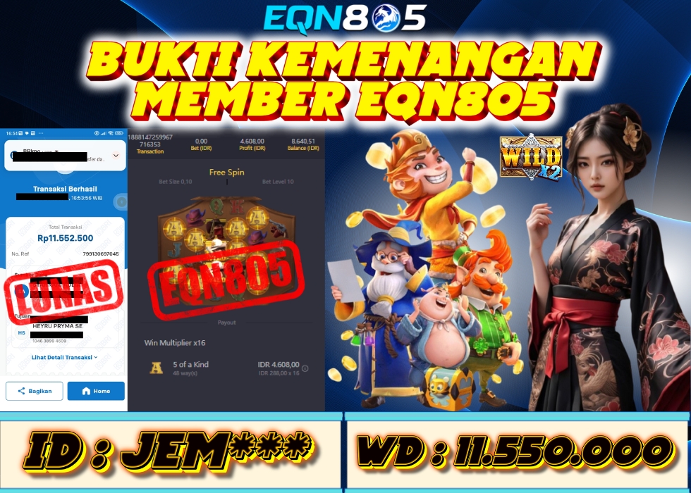 EQN805 JACKPOT  Rp 11.550.000 - LUNAS!!!