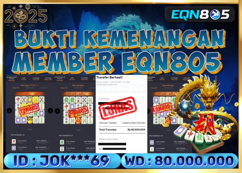 EQN805 JACKPOT  Rp 80.000.000 - LUNAS!!!