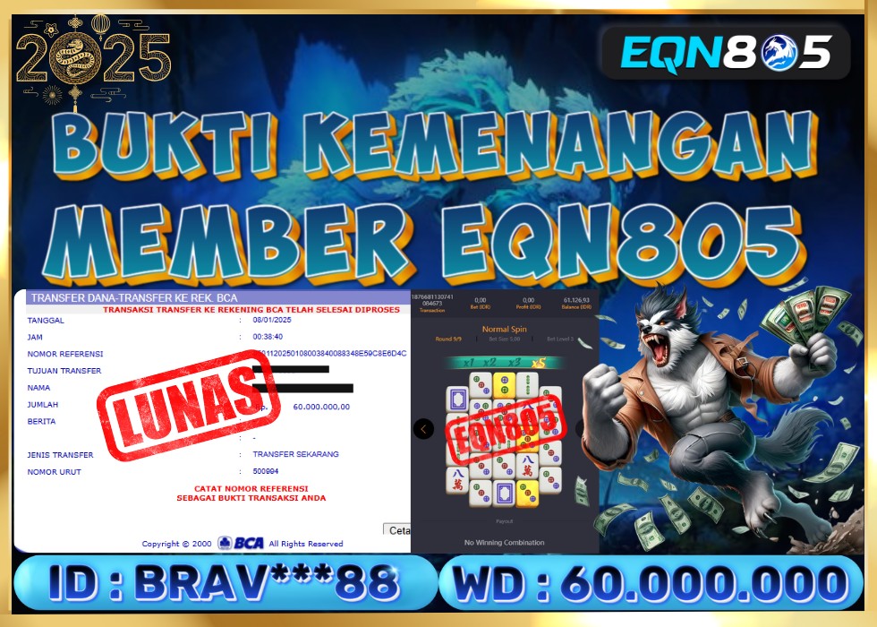 EQN805 JACKPOT  Rp 60.000.000 - LUNAS!!!
